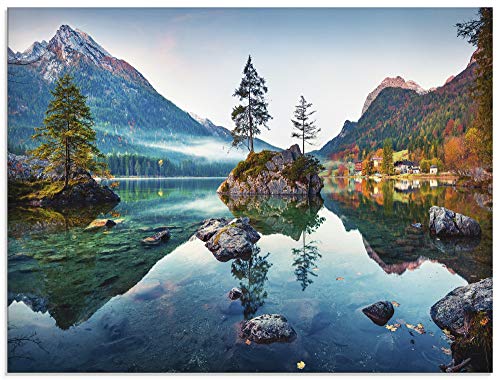 ARTland Wanddeko Glasbilder Wandbild Glas Bild einteilig 80x60 cm Querformat Landschaft Alpen Berge See Wald Natur Gebirge Herbst U1TM ARTland Wanddeko Glasbilder Wandbild Glas Bild einteilig 80x60 cm Querformat Landschaft Alpen Berge See Wald Natur Gebirge Herbst U1TM von ARTLAND