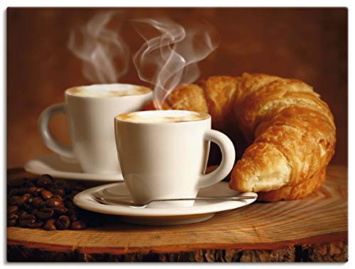 ARTLAND Wanddeko Leinwand Bilder Wandbild Kaffee Coffee Cafe Cappuccino Espresso Croissant Getränke T5XO ARTLAND Wanddeko Leinwand Bilder Wandbild Kaffee Coffee Cafe Cappuccino Espresso Croissant Getränke T5XO von ARTLAND