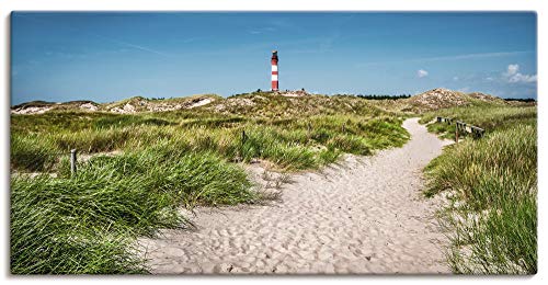 ARTLAND Wanddeko Leinwand Bilder Wandbild 60x30 cm Architektur Gebäude Leuchtturm Fotografie Blau Leuchtturm auf der Insel Amrum S5XX ARTLAND Wanddeko Leinwand Bilder Wandbild 60x30 cm Architektur Gebäude Leuchtturm Fotografie Blau Leuchtturm auf der Insel Amrum S5XX von ARTLAND