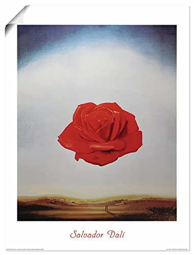 ARTland Poster Kunstdruck Posterdruck Posterbilder 60x80 cm Salvador Dalí Die meditative Rose U4EA von ARTLAND
