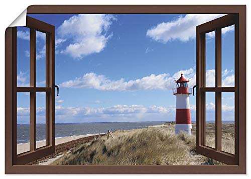 ARTLAND Wanddeko Poster & Kunstdrucke Wandposter 100x70 cm Fensterblick Fenster Strand Meer Maritim Düne Leuchtturm Sylt Nordsee T5SC ARTLAND Wanddeko Poster & Kunstdrucke Wandposter 100x70 cm Fensterblick Fenster Strand Meer Maritim Düne Leuchtturm Sylt Nordsee T5SC von ARTLAND