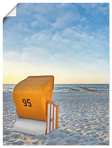 ARTland Poster Kunstdruck Wandposter Bild ohne Rahmen 30x40 cm Strand Meer Strandkorb Küste Ostsee Maritim T9IJ von ARTLAND