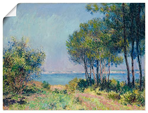 ARTland Poster Kunstdruck Wandposter Bild ohne Rahmen 40x30 cm Landschaften Bäume Meer Sommer Die Küste bei Varengeville 1882 Impressionismus Claude Monet T7CD von ARTLAND