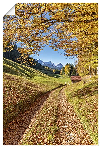 ARTland Poster Kunstdruck Wandposter Bild ohne Rahmen 40x60 cm Hochformat Landschaftsbilder Bayern Berge Alpen Herbst Allgäu Natur Landhausstil U2FA von ARTLAND