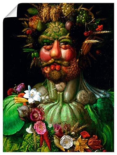 ARTland Poster Kunstdruck Wandposter Bild ohne Rahmen 45x60 cm Arrangement Gemüse Obst Blumen Vertumnus Kaiser Rudolf II 1590 Manierismus Giuseppe Arcimboldo T6XA von ARTLAND