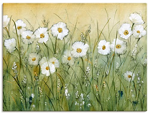 ARTLAND Wanddeko Leinwand Bilder Wandbild 80 x 60 cm Botanik Blumen Gänseblümchen Malerei Grün Gänseblümchenfrühling II T1AS ARTLAND Wanddeko Leinwand Bilder Wandbild 80 x 60 cm Botanik Blumen Gänseblümchen Malerei Grün Gänseblümchenfrühling II T1AS von ARTLAND