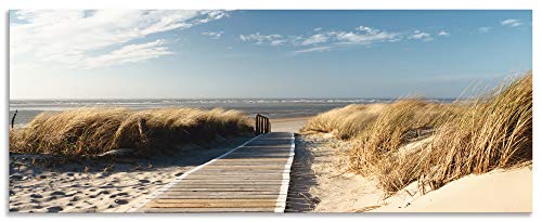 ARTland Spritzschutz Küche aus Alu für Herd Spüle individuelles Maß Natur Strand Meer Nordsee Dünen Gräser Steg Maritim T5RM von ARTLAND