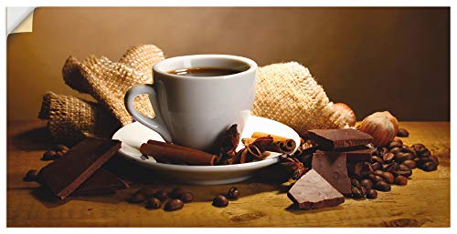 ARTland Wandbild selbstklebend Vinylfolie 100x50 cm Wanddeko Wandtattoo Kaffee Kaffeetasse Coffee Cafe Rösterei Getränke S7PK von ARTLAND