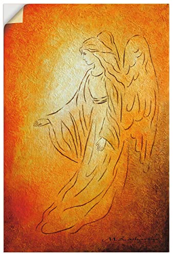 ARTland Wandbild selbstklebende Vinylfolie 20 x 30 cm Wandtattoo Fantasy Mythologie Religion Christentum Figur Licht Flügel Engel Heilung T1PF von ARTLAND