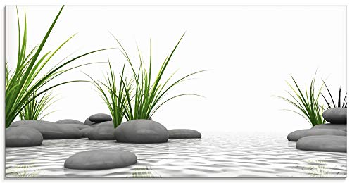 ARTland Wanddeko Glasbilder Wandbild Glas Bild einteilig 60x30 cm Querformat Wellness Zen 3D Steine Entspannung Spa Gräser See Modern T6CD ARTland Wanddeko Glasbilder Wandbild Glas Bild einteilig 60x30 cm Querformat Wellness Zen 3D Steine Entspannung Spa Gräser See Modern T6CD von ARTLAND