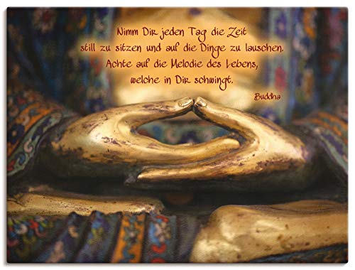 ARTland Wanddeko Leinwand Bilder Wandbild 120x90 cm Bilder mit Sprüchen Buddha Buddhismus Quote Zitat Motivation Zen Q3MA ARTland Wanddeko Leinwand Bilder Wandbild 120x90 cm Bilder mit Sprüchen Buddha Buddhismus Quote Zitat Motivation Zen Q3MA von ARTLAND
