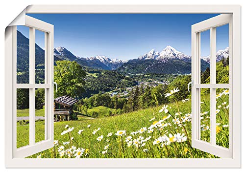 ARTLAND Wanddeko Poster & Kunstdrucke Wandposter 130x90 cm Fensterblick Fenster Alpen Landschaft Berge Wald Gebirge Wiese Natur T5TQ ARTLAND Wanddeko Poster & Kunstdrucke Wandposter 130x90 cm Fensterblick Fenster Alpen Landschaft Berge Wald Gebirge Wiese Natur T5TQ von ARTLAND