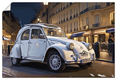 ARTLAND Wanddeko Poster & Kunstdrucke Wandposter Auto Kleinwagen Oldtimer Klassiker Citroën 2CV Ente U5CZ von ARTLAND