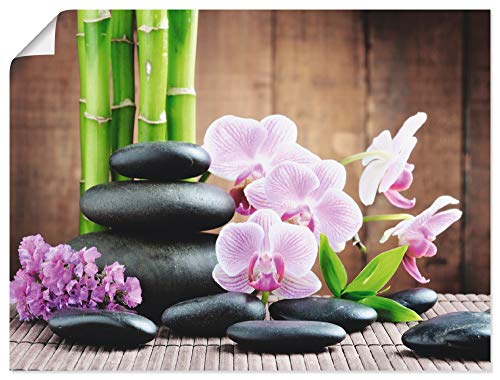 ARTLAND Wanddeko Poster & Kunstdrucke Wandposter Zen Asien Asiatisch Wellness Spa Bambus Natur Steine Orchideen T5OO von ARTLAND