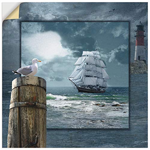ARTland Wanddeko Wandtattoo selbstklebende Vinylfolie 50x50 cm Meer Küste Maritim Schiff Segelschiff Möwe Leuchtturm Sturm Wolken T6DA ARTland Wanddeko Wandtattoo selbstklebende Vinylfolie 50x50 cm Meer Küste Maritim Schiff Segelschiff Möwe Leuchtturm Sturm Wolken T6DA von ARTLAND