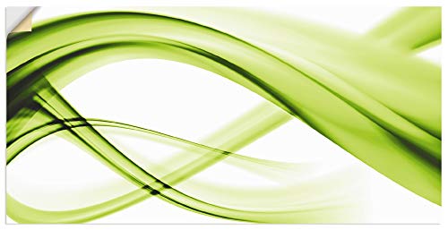 ARTland Wanddeko Wandtattoo selbstklebende Vinylfolie 60x30 cm Abstrakte Kunst Welle Rauch Abstrakt Modern S8WH von ARTLAND