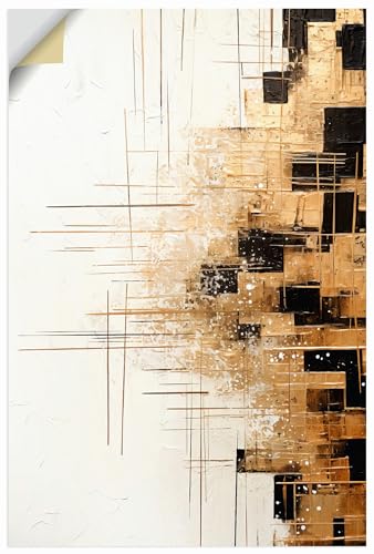 ARTland Wanddeko Wandtattoo selbstklebende Vinylfolie 60x90 cm Loft Deko Modern Abstrakt Quadrate Muster Wachstum Geometrie U5EK von ARTLAND