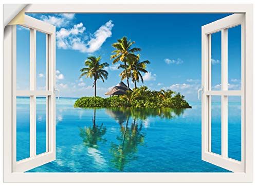 ARTland Wanddeko Wandtattoo selbstklebende Vinylfolie 70x50 cm Fensterblick Fenster Meer Insel Palmen Karibik Urlaub T5MZ ARTland Wanddeko Wandtattoo selbstklebende Vinylfolie 70x50 cm Fensterblick Fenster Meer Insel Palmen Karibik Urlaub T5MZ von ARTLAND