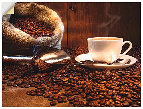 ARTland Wanddeko Wandtattoo selbstklebende Vinylfolie 80x60 cm Kaffee Fotografie Braun Kaffeetasse und Leinensack auf Tisch S6BV ARTland Wanddeko Wandtattoo selbstklebende Vinylfolie 80x60 cm Kaffee Fotografie Braun Kaffeetasse und Leinensack auf Tisch S6BV von ARTLAND