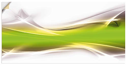 ARTland Wanddeko Wandtattoo selbstklebende Vinylfolie Abstrakte Kunst Welle Kreativ Modern Muster Grün T9HZ von ARTLAND