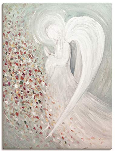 ARTland Leinwandbilder Wandbild Bild auf Leinwand 60x80 cm Wanddeko Engel Flügel Fantasy Religion Abstrakt Malerei Kunst Q3XF von ARTLAND