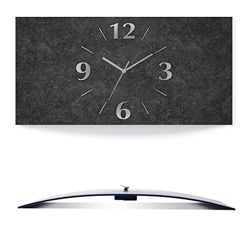 ARTLAND Wanddeko Wanduhr ohne Tickgeräusche Alu Funkuhr analoge Funkuhr 50x25 cm Granitoptik Gesteinoptik Anthrazit J4XM ARTLAND Wanddeko Wanduhr ohne Tickgeräusche Alu Funkuhr analoge Funkuhr 50x25 cm Granitoptik Gesteinoptik Anthrazit J4XM von ARTLAND