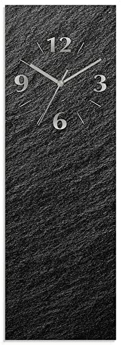 ARTLAND Wanddeko Wanduhr ohne Tickgeräusche aus Glas Funkuhr 20x60 cm Rechteckig Lautlos 20x60 cm Schieferoptik U1RE ARTLAND Wanddeko Wanduhr ohne Tickgeräusche aus Glas Funkuhr 20x60 cm Rechteckig Lautlos 20x60 cm Schieferoptik U1RE von ARTLAND