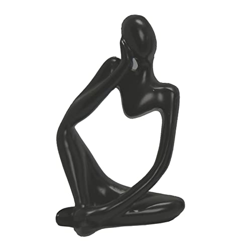 ARTLF Denkers Resin Abstrakt Statue Ornamente Kunst Skulptur und Figuren Modern Deko Modern für Wohnzimmer Schwarz Unikat Statuen und Skulpturen (Schwarz 1), M, 11 von ARTLF