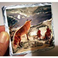 Ausgefallen - Fuchsjagd Schiefer Untersetzer von ARTMINISTER