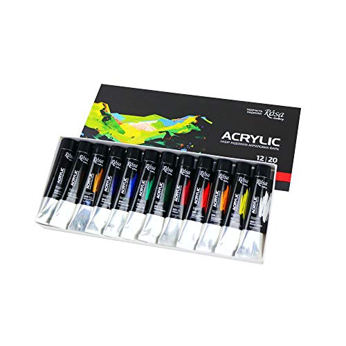 ARTONLY Acrylfarbe Set Professional Rosa Gallery, mehrere Sets mit 20 ml erhältlich (Set 12 Farben) von ARTONLY