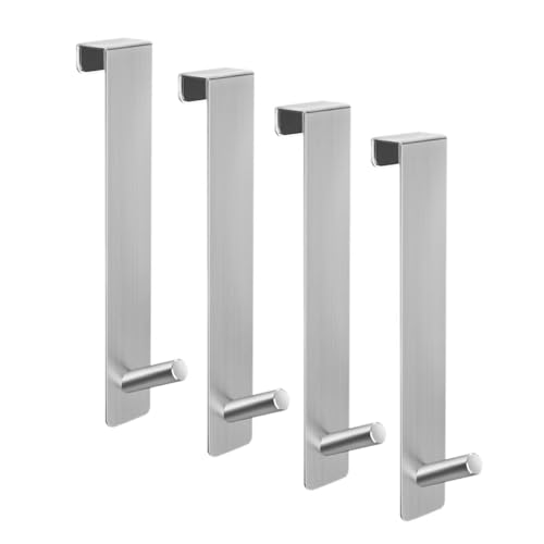 ARTOYS Edelstahl Türhaken zum Einhängen, 1,5 cm, 4 Stück, mit Schaumstoff-Schutz, ohne Bohren, für Kleidung, Tür-Garderobe ARTOYS Edelstahl Türhaken zum Einhängen, 1,5 cm, 4 Stück, mit Schaumstoff-Schutz, ohne Bohren, für Kleidung, Tür-Garderobe von ARTOYS