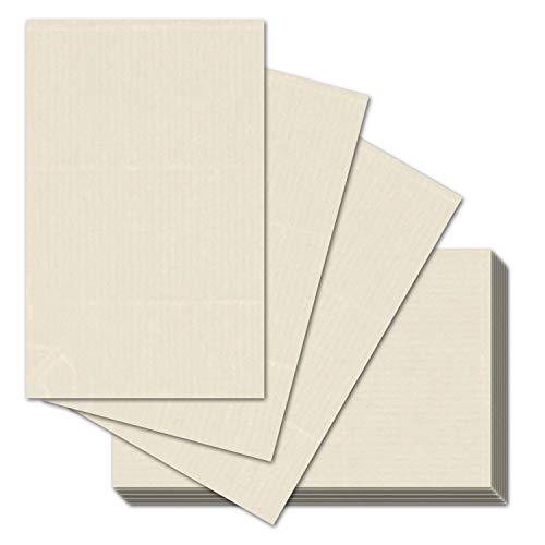 25x ARTOZ A7 Karten, ungefalzt - 6,6 x 10,3 cm - Chamois (Creme) - Mini-Kärtchen - 220 g/m² - Tischdeko, Tischkarten, Visitenkarten - Serie 1001 von ARTOZ