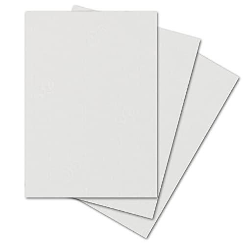 ARTOZ 15x Bastelpapier - Weiß - DIN A4 297 x 210 mm - 220 Gramm pro m² - Edle Egoutteur-Rippung - Hochwertiges Designpapier Urkundenpapier Bastelkarton von ARTOZ