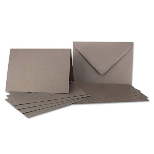 ARTOZ NORDANA 15x DIN B6 Faltkarten-Set mit DIN B6 Umschlägen - brown glow - 300 g/m² - 12 x 16,9 cm - schimmerndes Papier zum Basteln & Drucken von ARTOZ