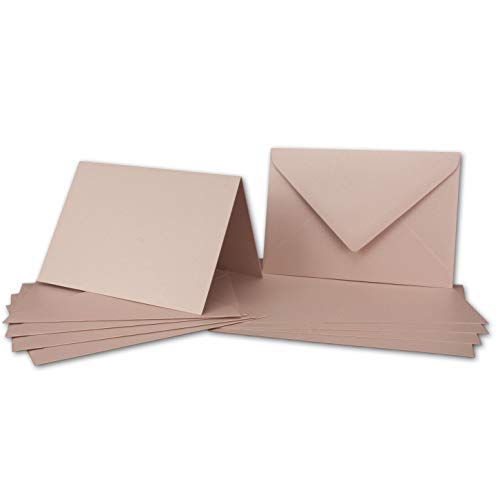 ARTOZ NORDANA 50x DIN B6 Faltkarten-Set mit DIN B6 Umschlägen - rose glow - 300 g/m² - 12 x 16,9 cm - schimmerndes Papier zum Basteln & Drucken von ARTOZ