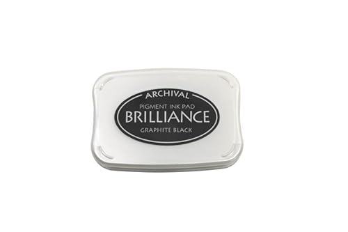 Artoz Stempelkissen Brilliance Schwarz – 97 x 67 x 18 mm – metallische Stempelkissen-Farbe zum Stempeln auf Papier, Karten für Einladungen, Grüße oder zur Hochzeit von ARTOZ