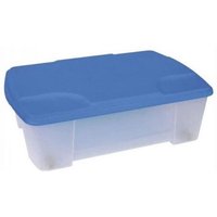Artplast - Transparente Unterbett-Rollbox mit blauem Deckel von ARTPLAST
