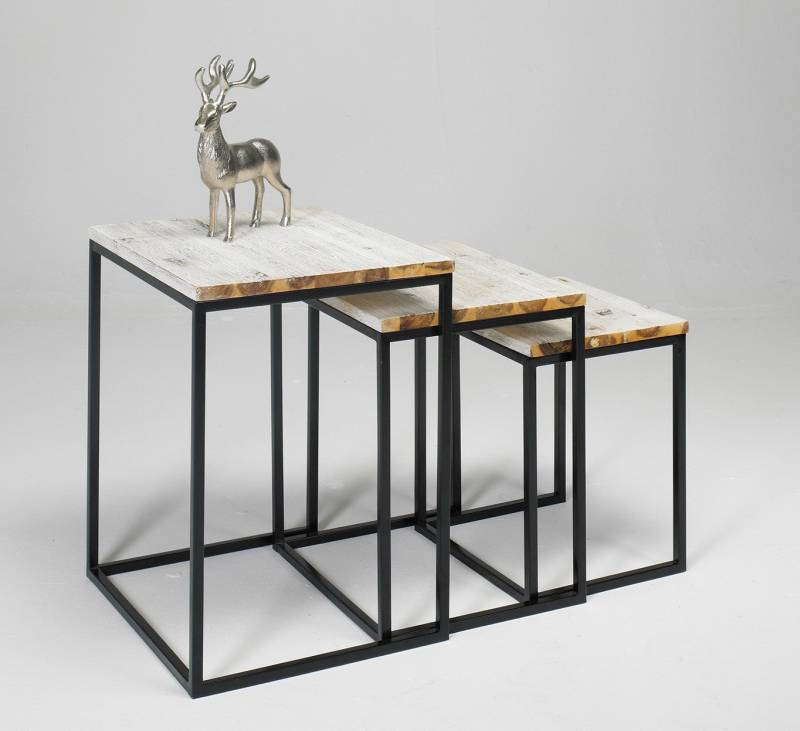 ARTRA Couchtisch Designer Couchtisch, Beistelltisch 3er Tischset "Pablo" Vintage-Look (3-St) von ARTRA