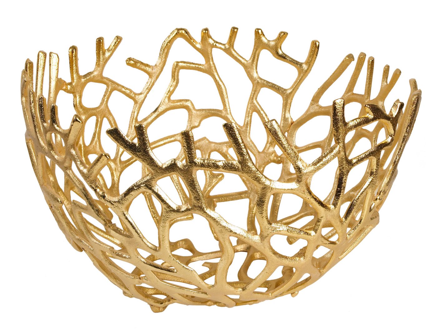 ARTRA Dekoschale Aluminium Schale "Elif" (Größe:L) in Gold rund Dekoschale Tischschale (1 St) von ARTRA
