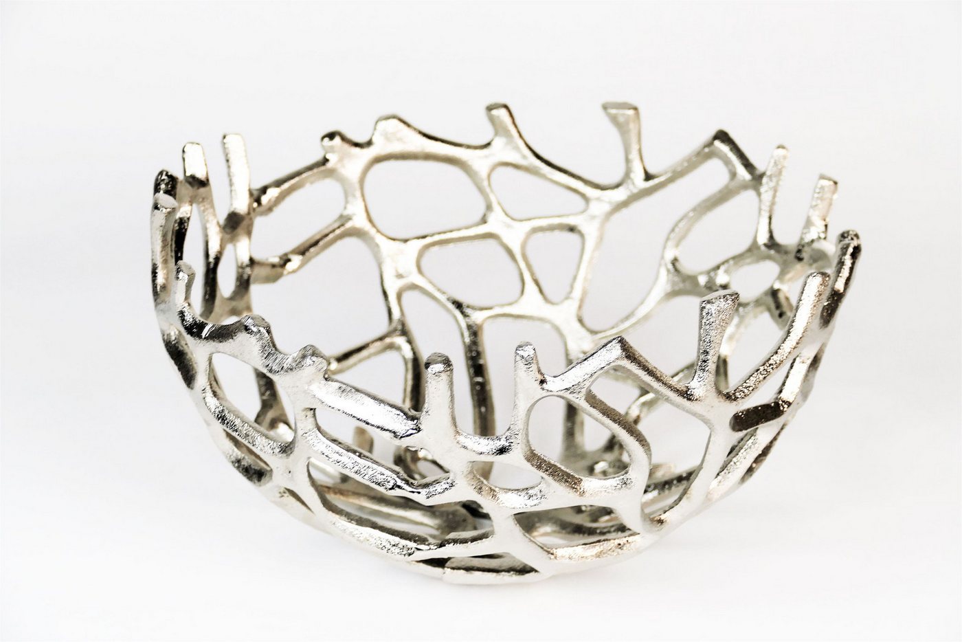 ARTRA Dekoschale Aluminium Schale "Klara" Silber rund Dekoschale Korallen Tischschale (1 St) von ARTRA