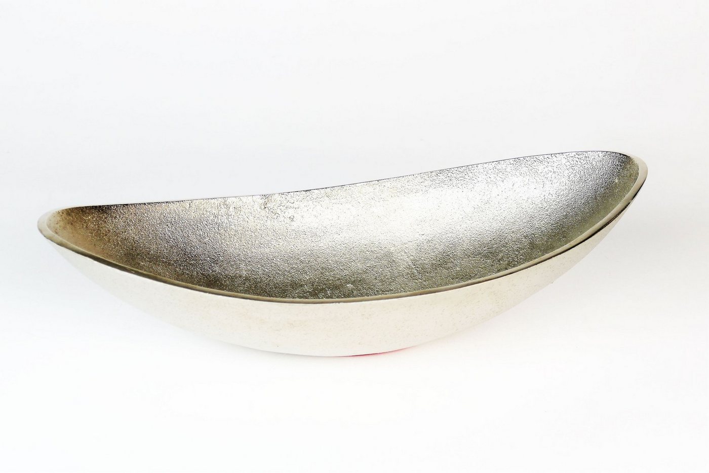 ARTRA Dekoschale Aluminium Schale "Lisa" (Größe: L) Silber oval Dekoschle Tischschale (1 St) von ARTRA