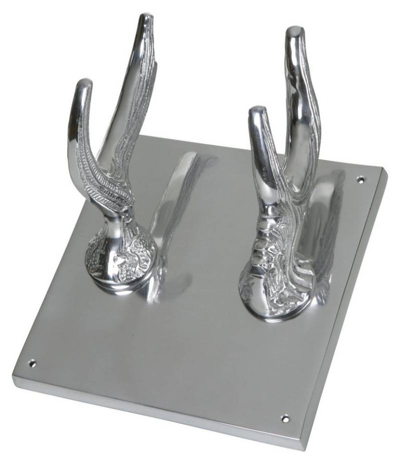 ARTRA Kleiderhaken Wandgarderobe Kleiderhaken Geweih Haken Hirsch silber Wanddeko, (1-St) von ARTRA