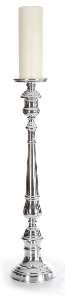 ARTRA Tischkerzenhalter Aluminium Kerzenhalter Altarleuchter Rokko 80 cm silber Kerzenständer (1 St) von ARTRA