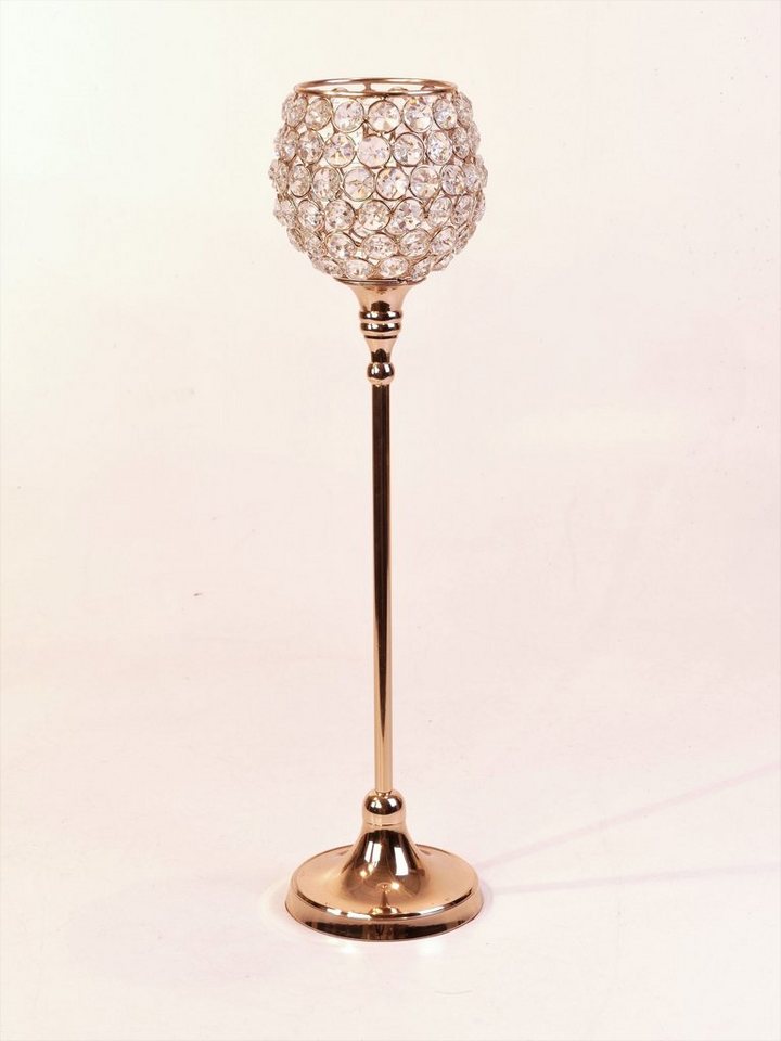 ARTRA Tischkerzenhalter Kristall Kerzenständer Marie L in KUPFER Teelichthalter Weihnachten (1 St) von ARTRA