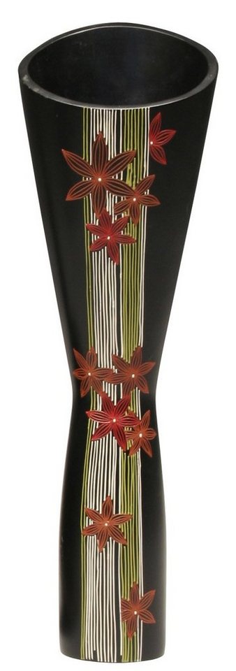 ARTRA Tischvase (1 St), Mangoholzvase Bodenvase Flower H60 cm Designvase, Deko, Dekoration, Dekovase, Holzvase, Holz schwarz von ARTRA