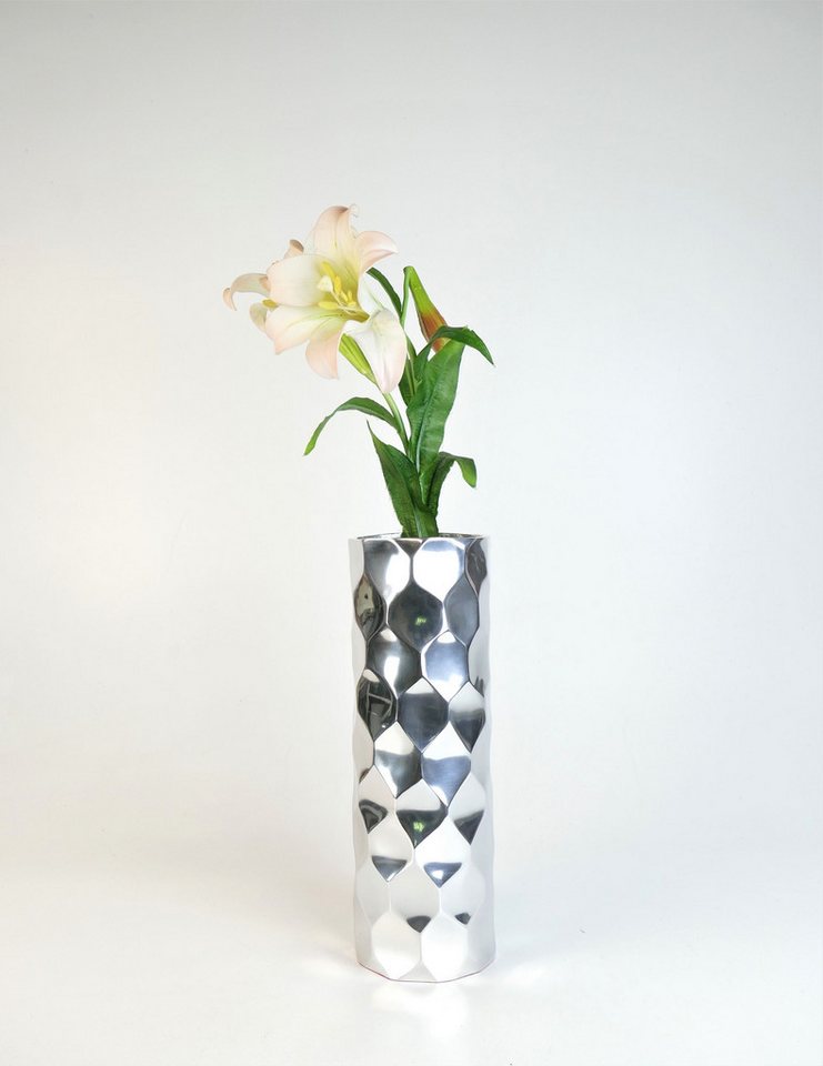 ARTRA Tischvase Aluminiumvase "Space" M - Hoch, Dekovase silber Tischvase (1 St) von ARTRA