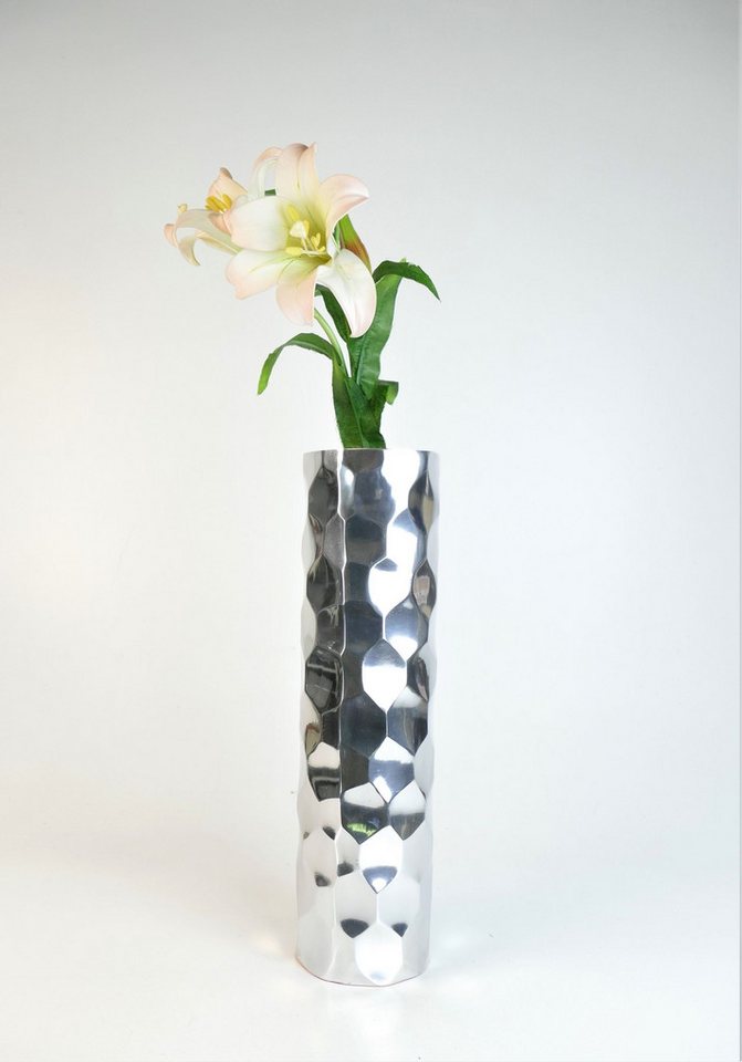 ARTRA Tischvase Aluminiumvase "Space" L - Hoch, Dekovase silber Tischvase (1 St) von ARTRA