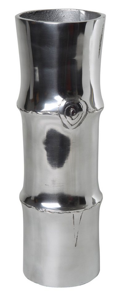 ARTRA Tischvase AluminiumVase Bambus Design L Dekoration silber Dekovase Tischvase (1 St) von ARTRA