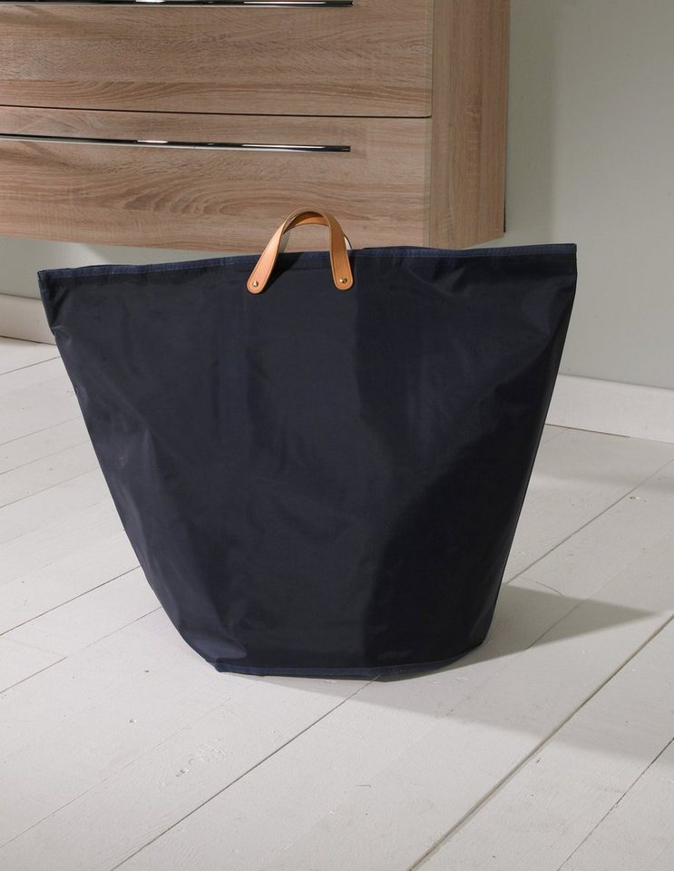 ARTRA Wäschetasche Wäschesammler Wäschetaschen Nylon Dunkelblau Wäschebeutel (1 St) von ARTRA