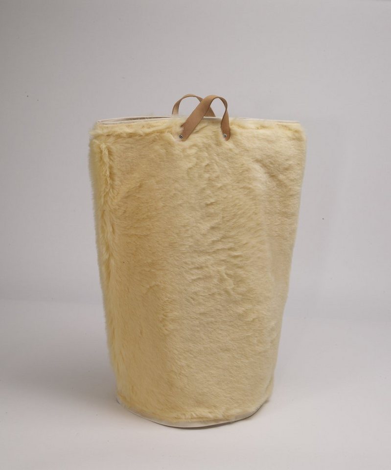 ARTRA Wäschetasche Wäschesammler Bad Wäschetaschen Beige Maja Fellimitat Spielzeugsammler (1 St) von ARTRA